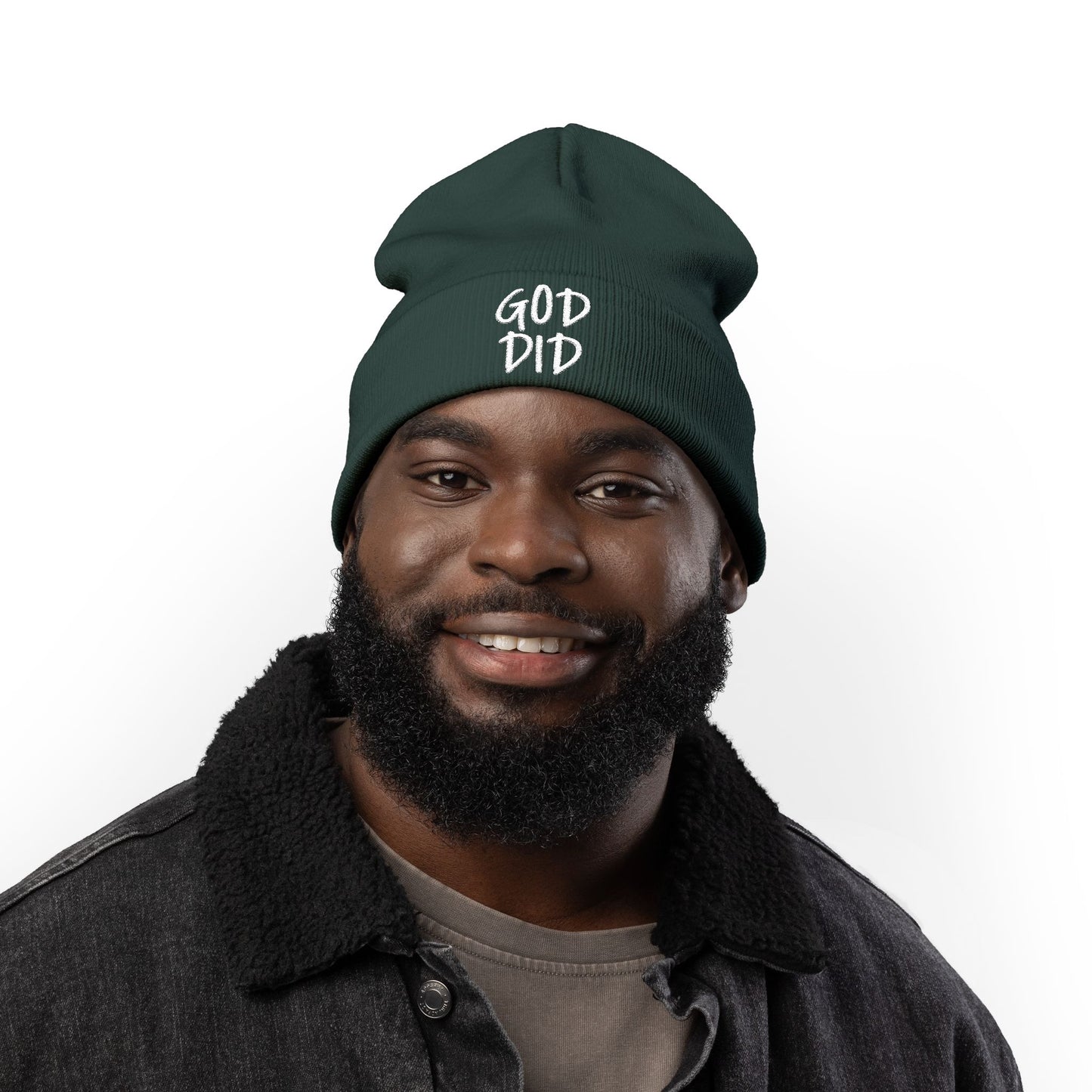 GOD DID - Knit Beanie (Embroidered)