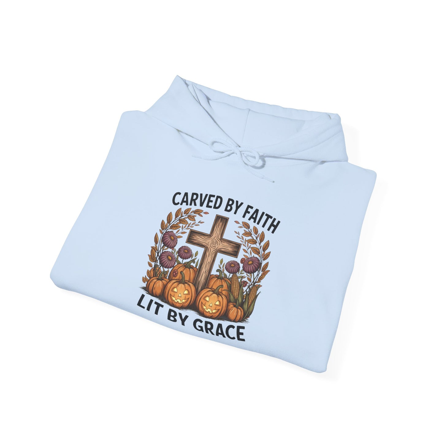 Carved by Faith Lit by Grace Shirt - Faith-Inspired Fall Hoodie