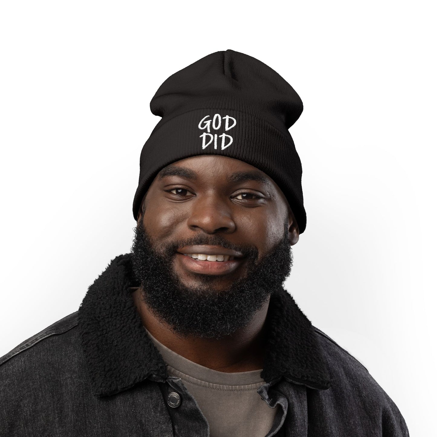 GOD DID - Knit Beanie (Embroidered)