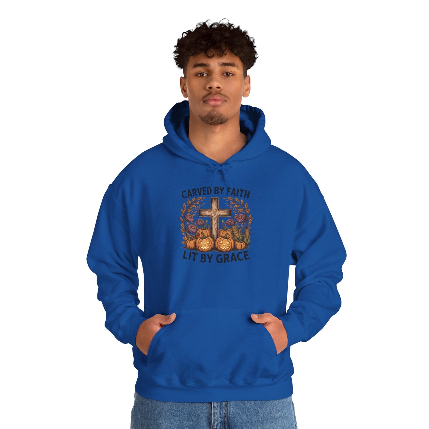 Carved by Faith Lit by Grace Shirt - Faith-Inspired Fall Hoodie