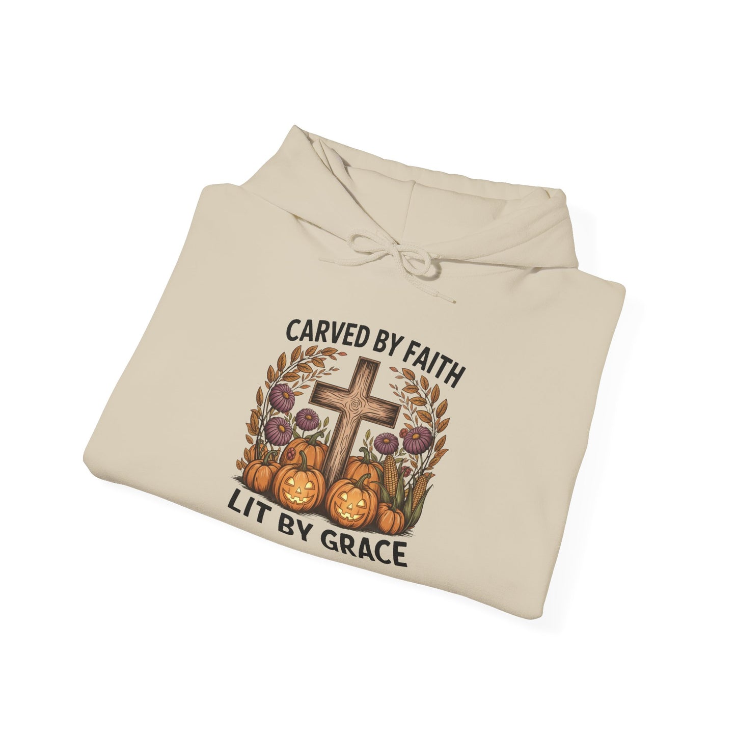 Carved by Faith Lit by Grace Shirt - Faith-Inspired Fall Hoodie