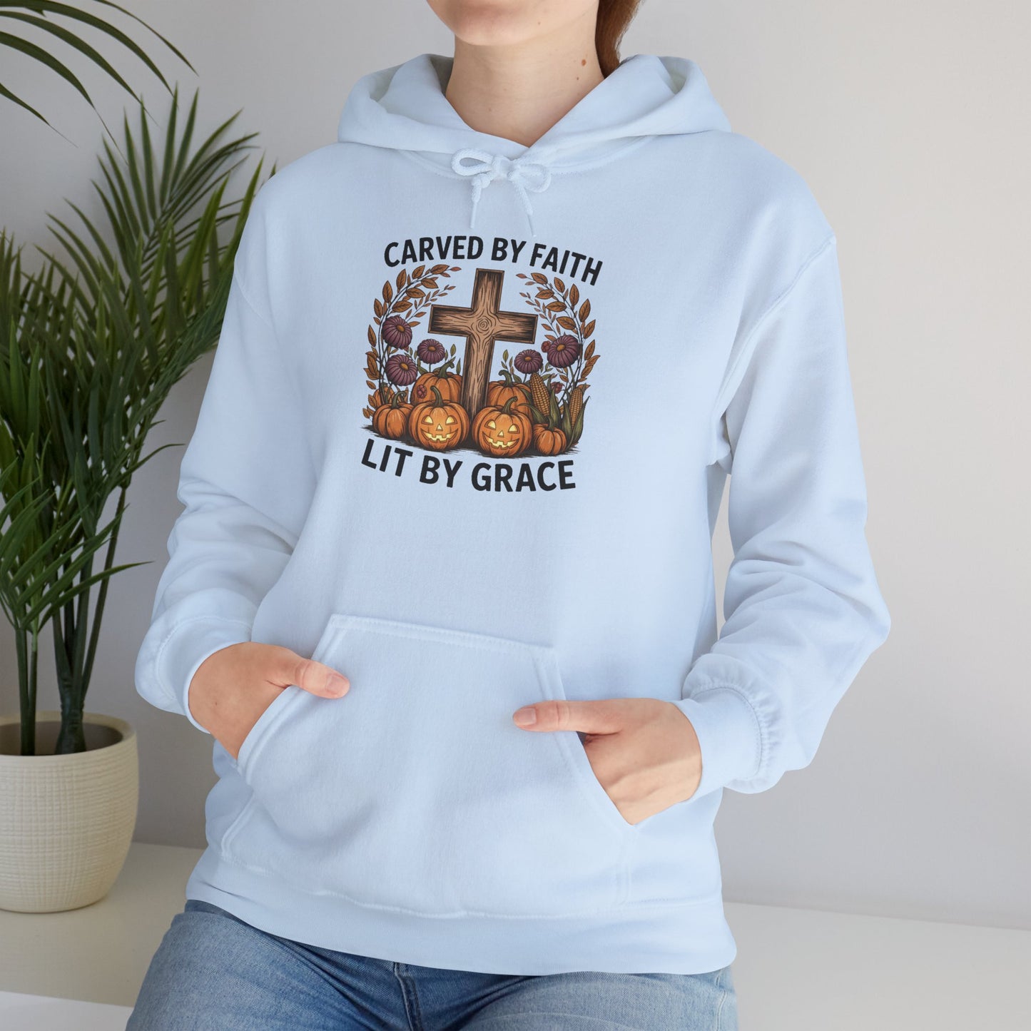 Carved by Faith Lit by Grace Shirt - Faith-Inspired Fall Hoodie