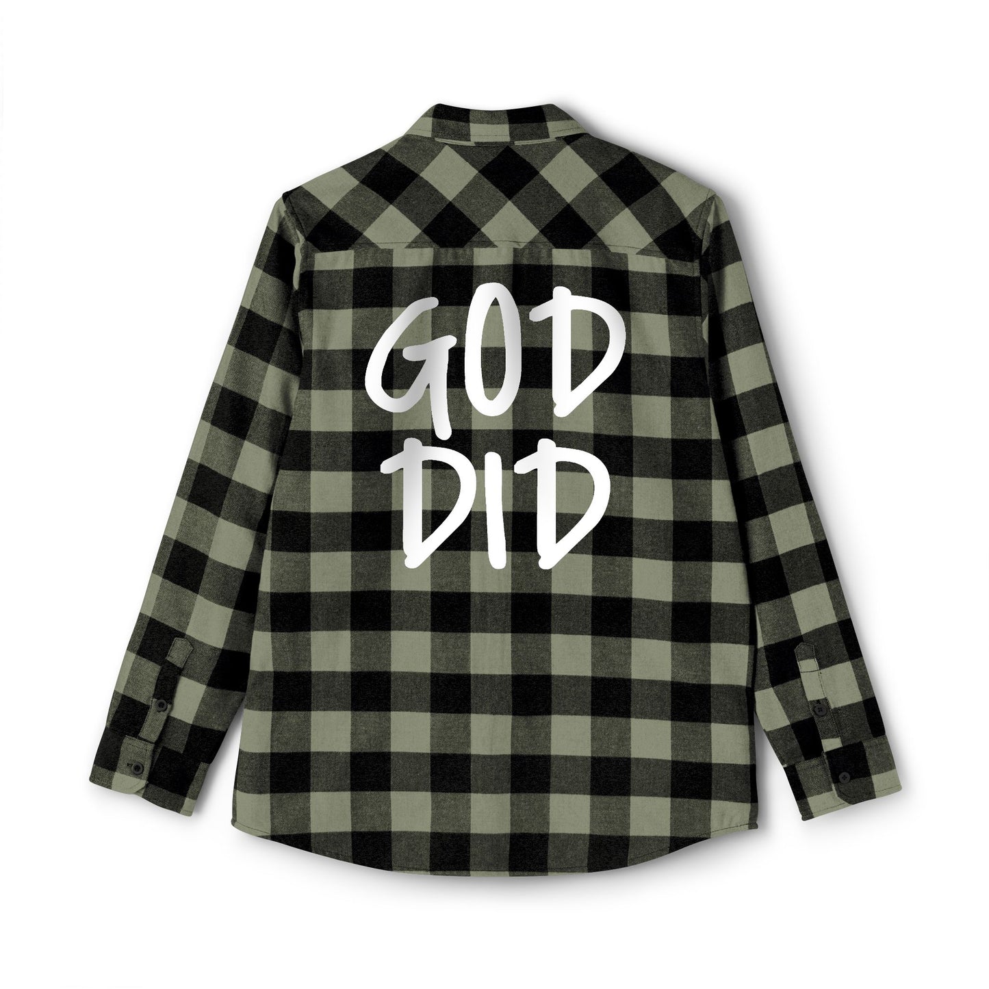 GOD DID - Flannel Faith Based Shirt