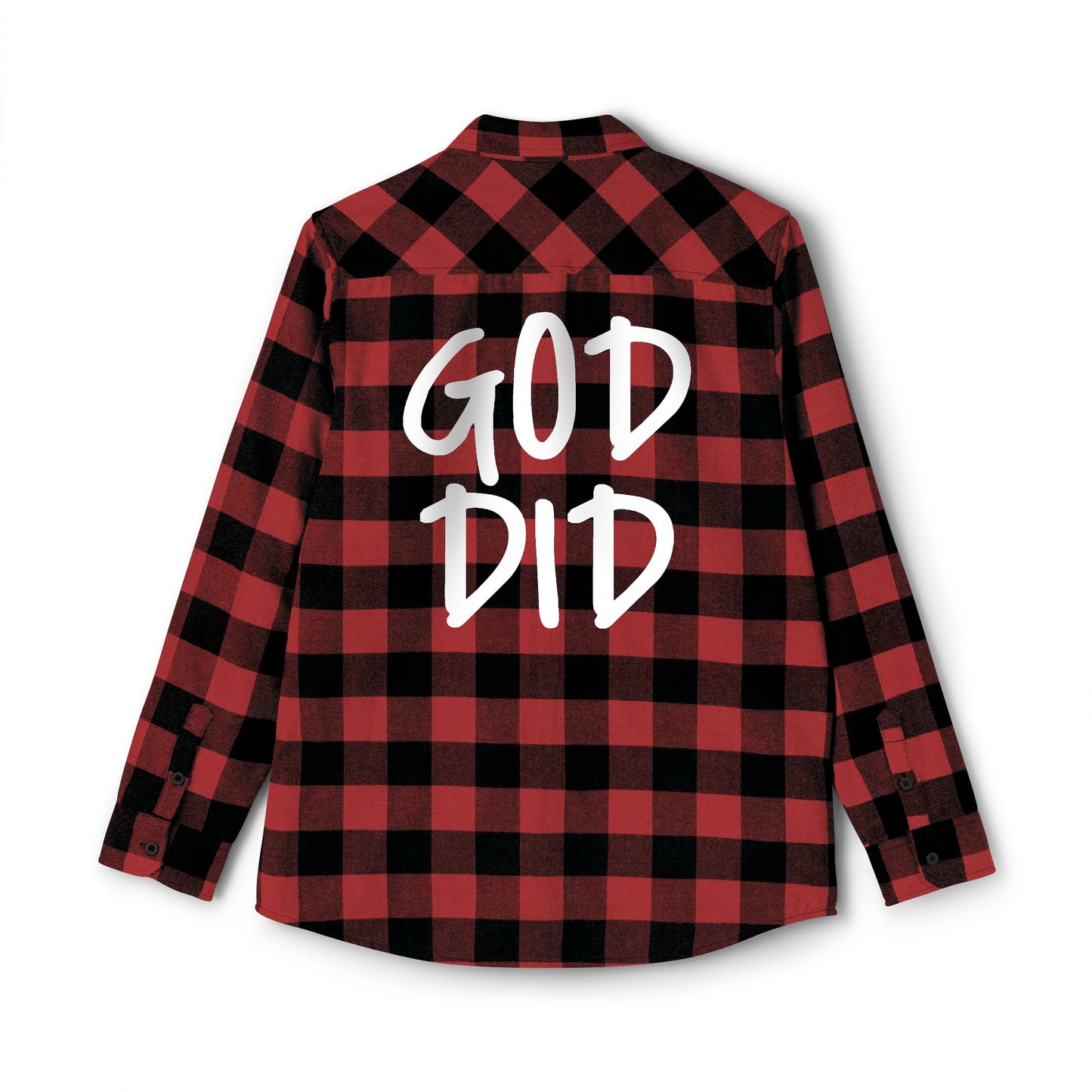 GOD DID - Flannel Faith Based Shirt