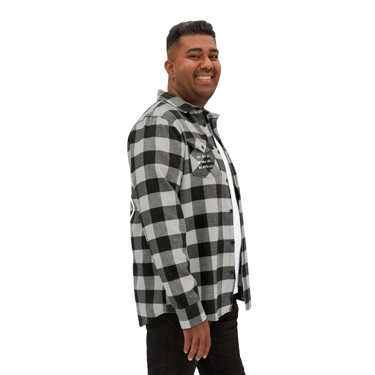 GOD DID - Flannel Faith Based Shirt