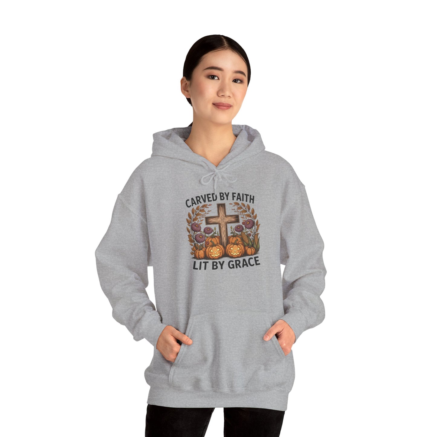 Carved by Faith Lit by Grace Shirt - Faith-Inspired Fall Hoodie