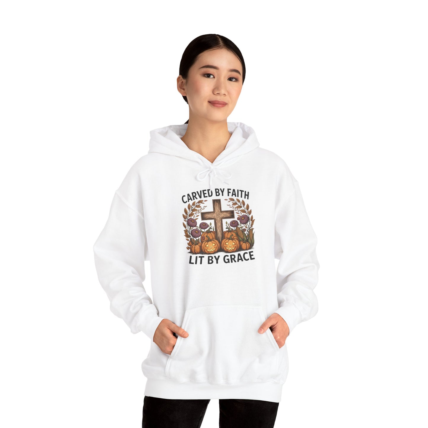 Carved by Faith Lit by Grace Shirt - Faith-Inspired Fall Hoodie