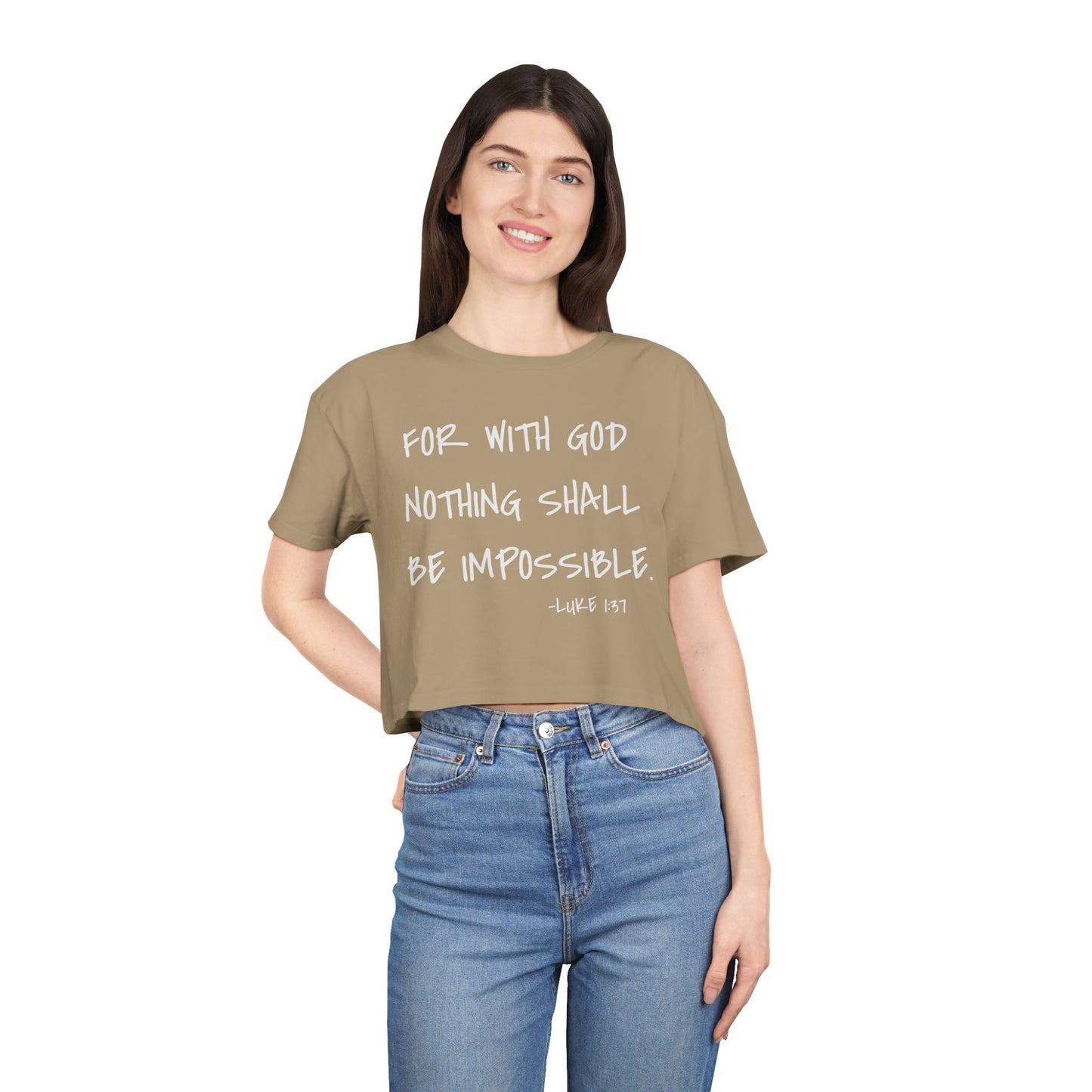 GOD DID - Women's Crop Tee