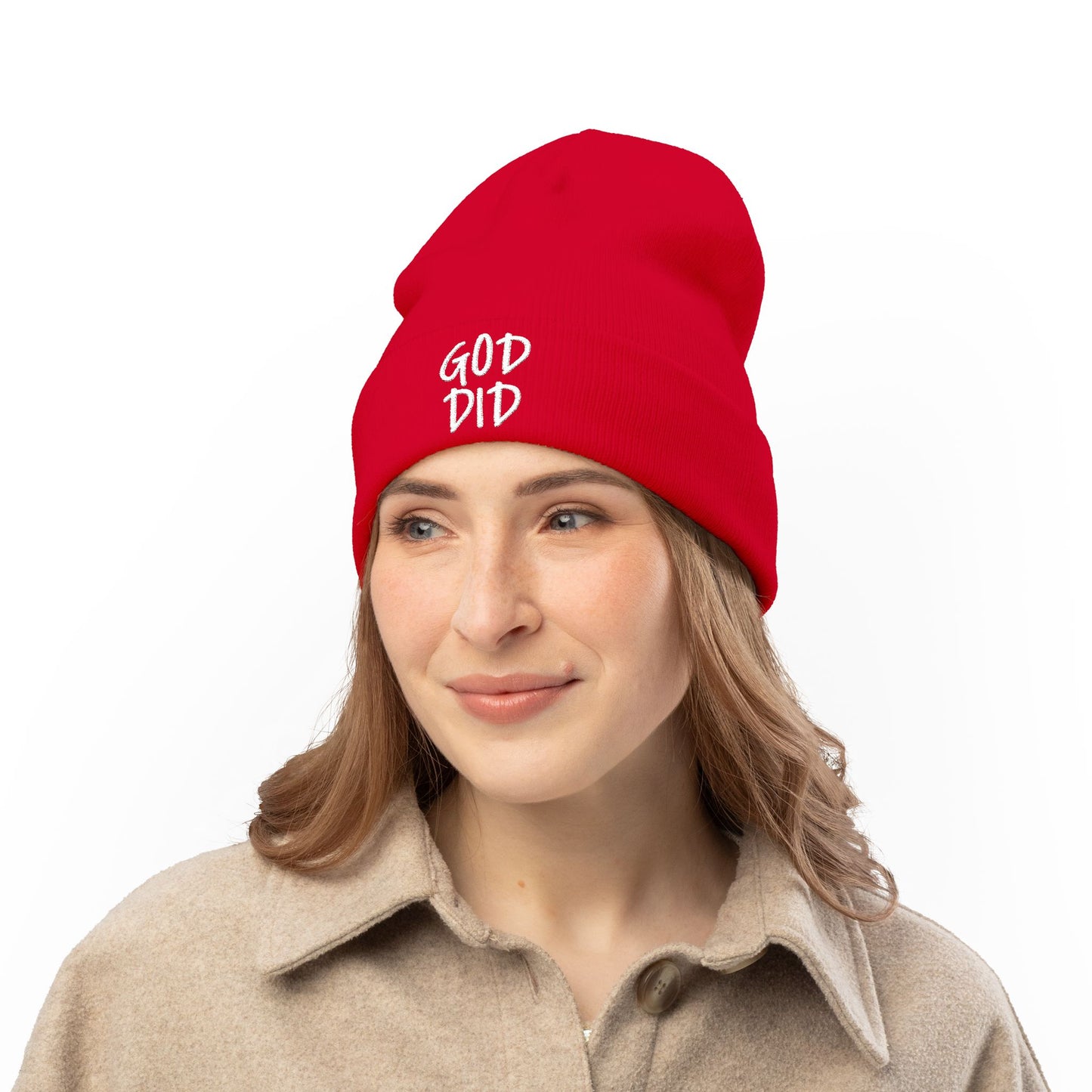 GOD DID - Knit Beanie (Embroidered)