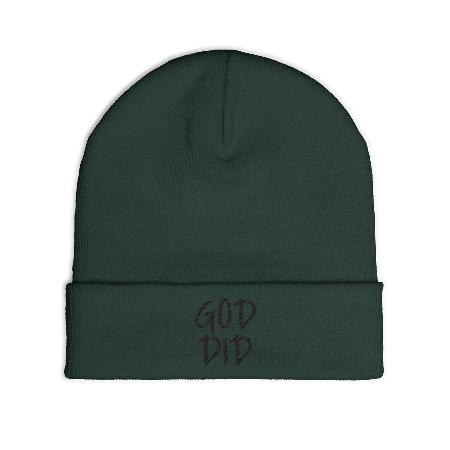 GOD DID - Knit Beanie (Embroidered)