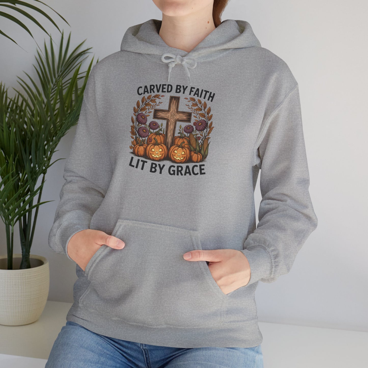 Carved by Faith Lit by Grace Shirt - Faith-Inspired Fall Hoodie