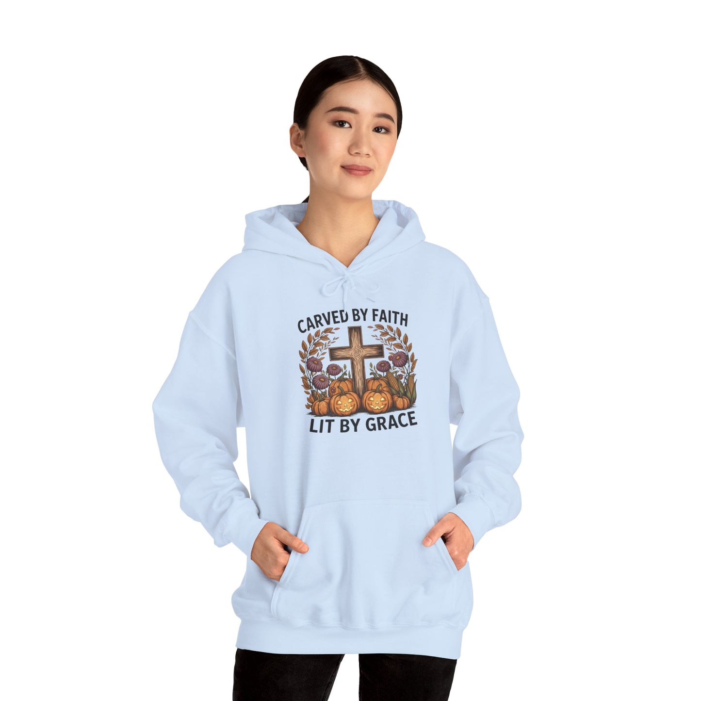 Carved by Faith Lit by Grace Shirt - Faith-Inspired Fall Hoodie
