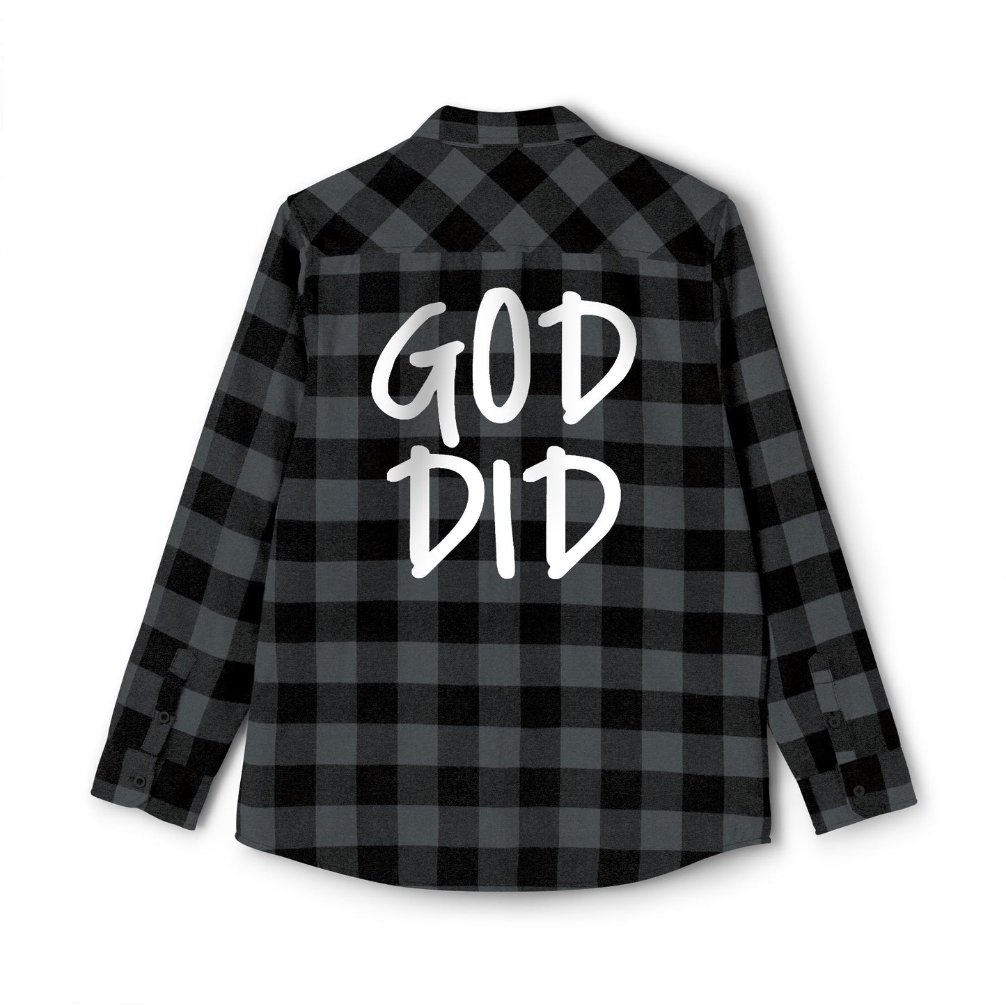 GOD DID - Flannel Faith Based Shirt