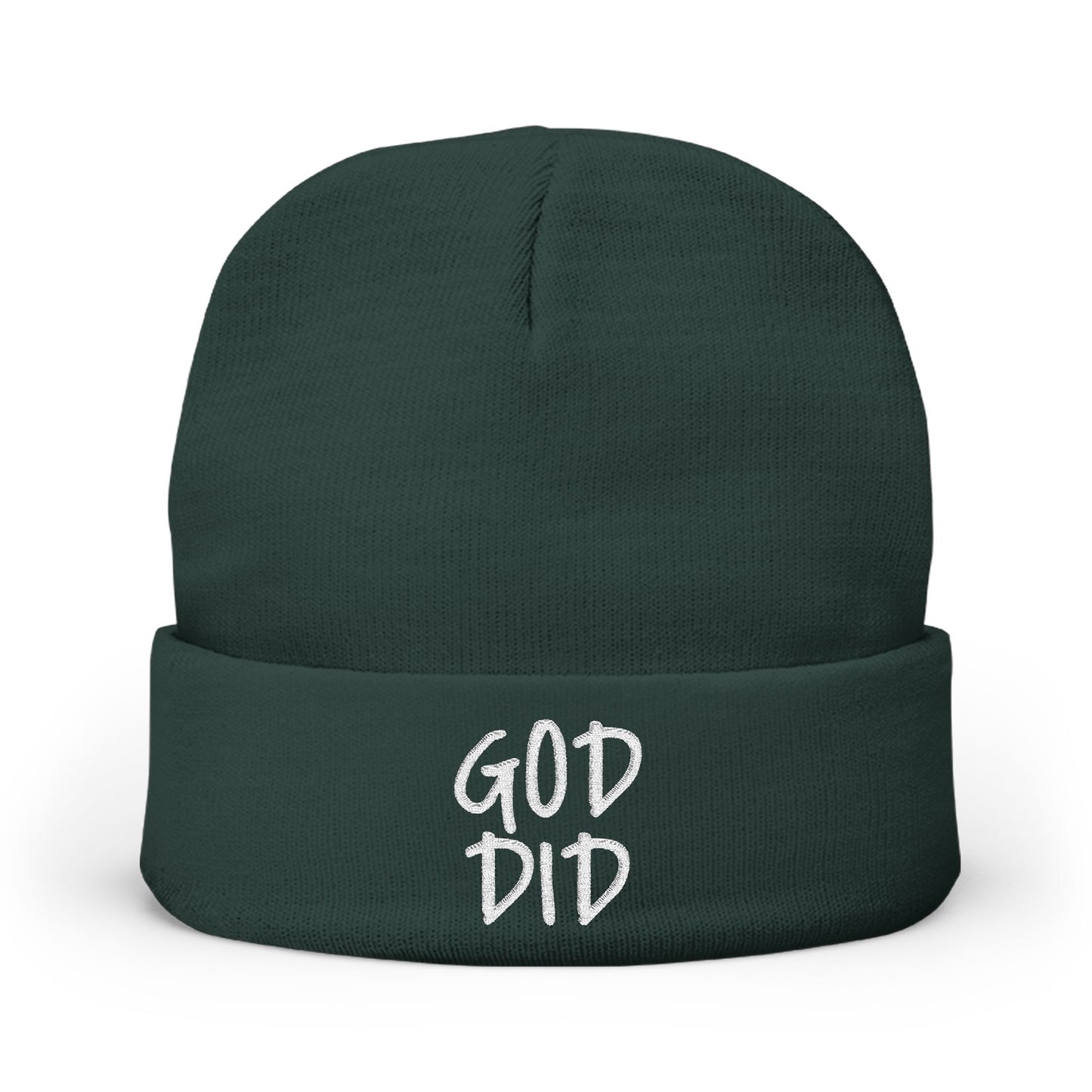 GOD DID - Knit Beanie (Embroidered)