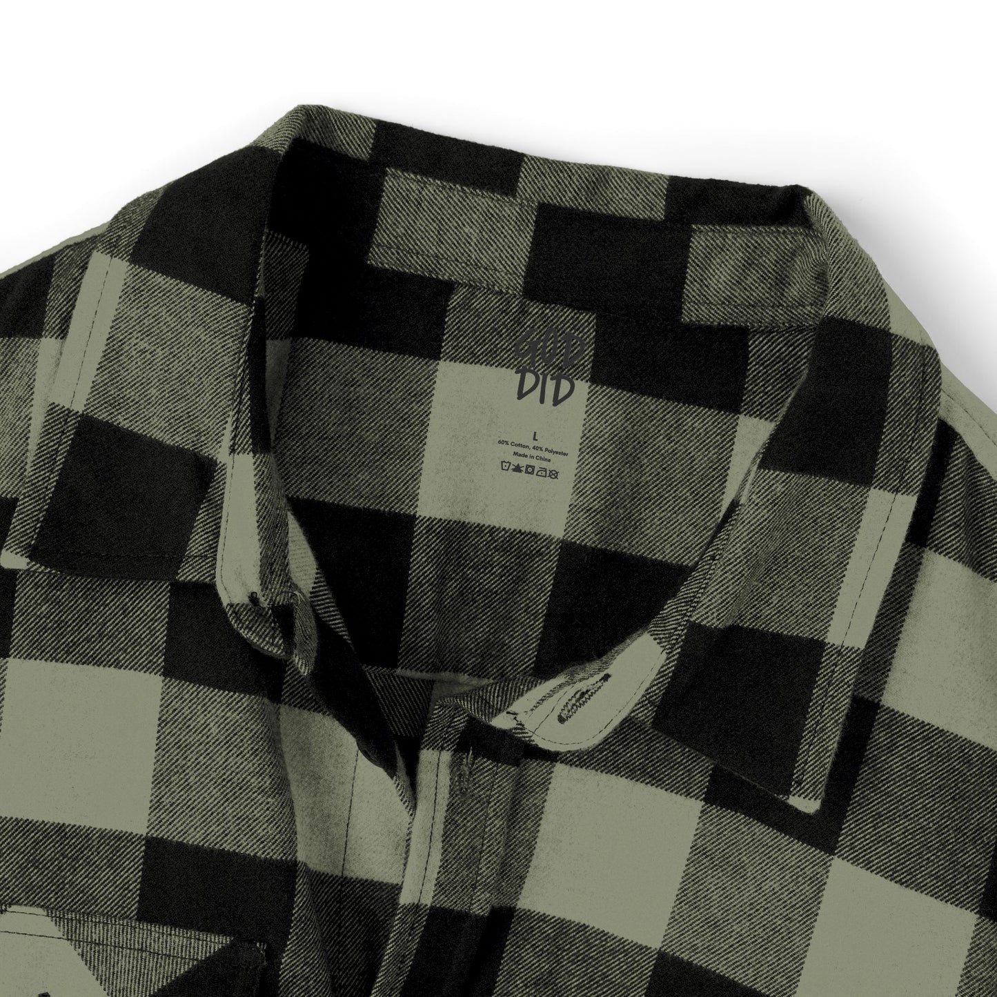 GOD DID - Flannel Faith Based Shirt
