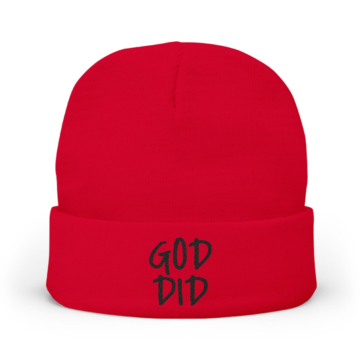 GOD DID - Knit Beanie (Embroidered)