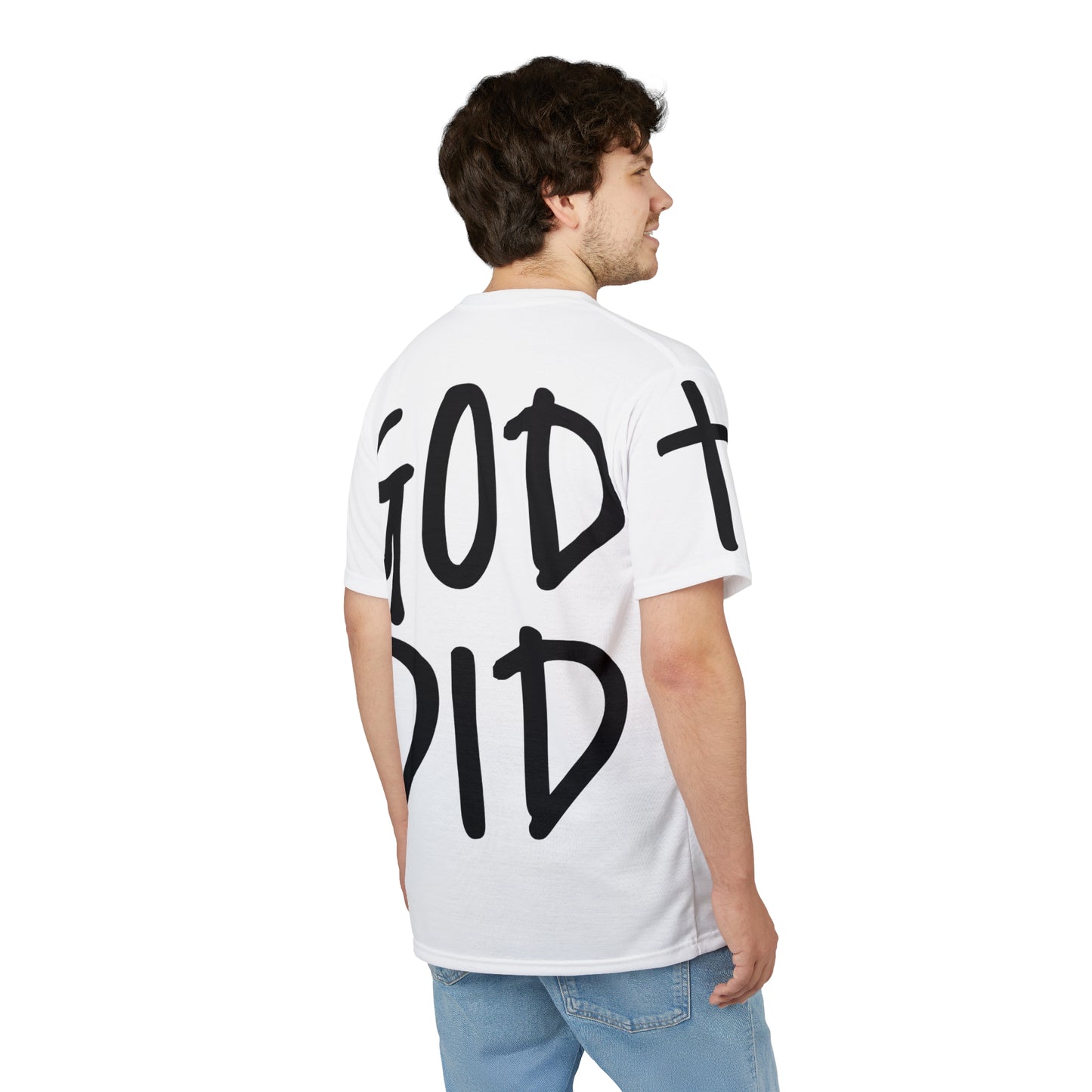 GOD DID - Large Print Faith Based Statement T-Shirt