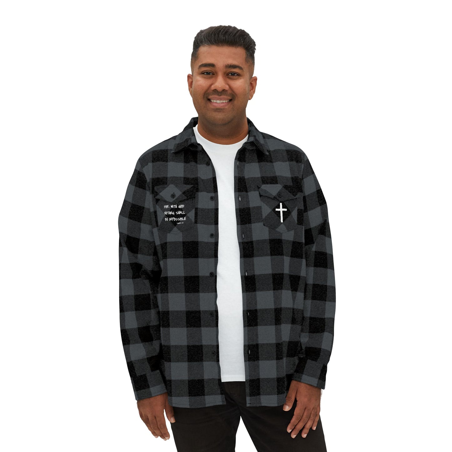 GOD DID - Flannel Faith Based Shirt