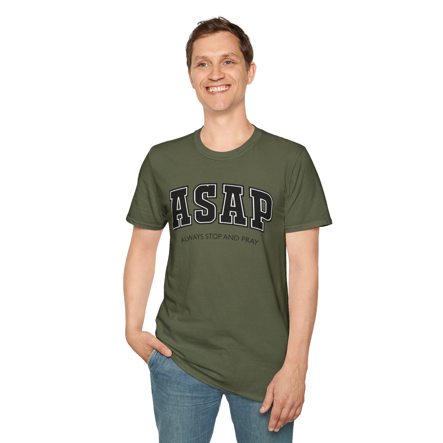 ASAP - Always Stop and Pray Softstyle Faith Based T-Shirt
