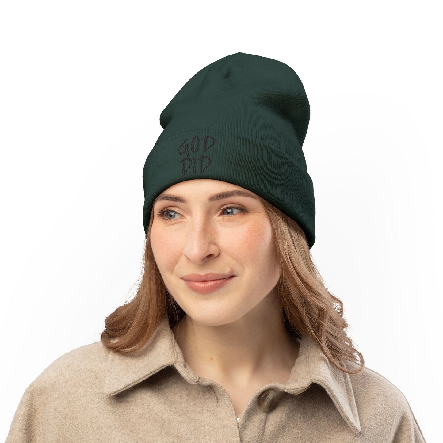 GOD DID - Knit Beanie (Embroidered)
