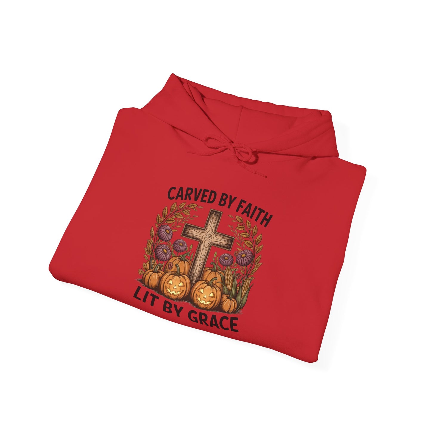 Carved by Faith Lit by Grace Shirt - Faith-Inspired Fall Hoodie