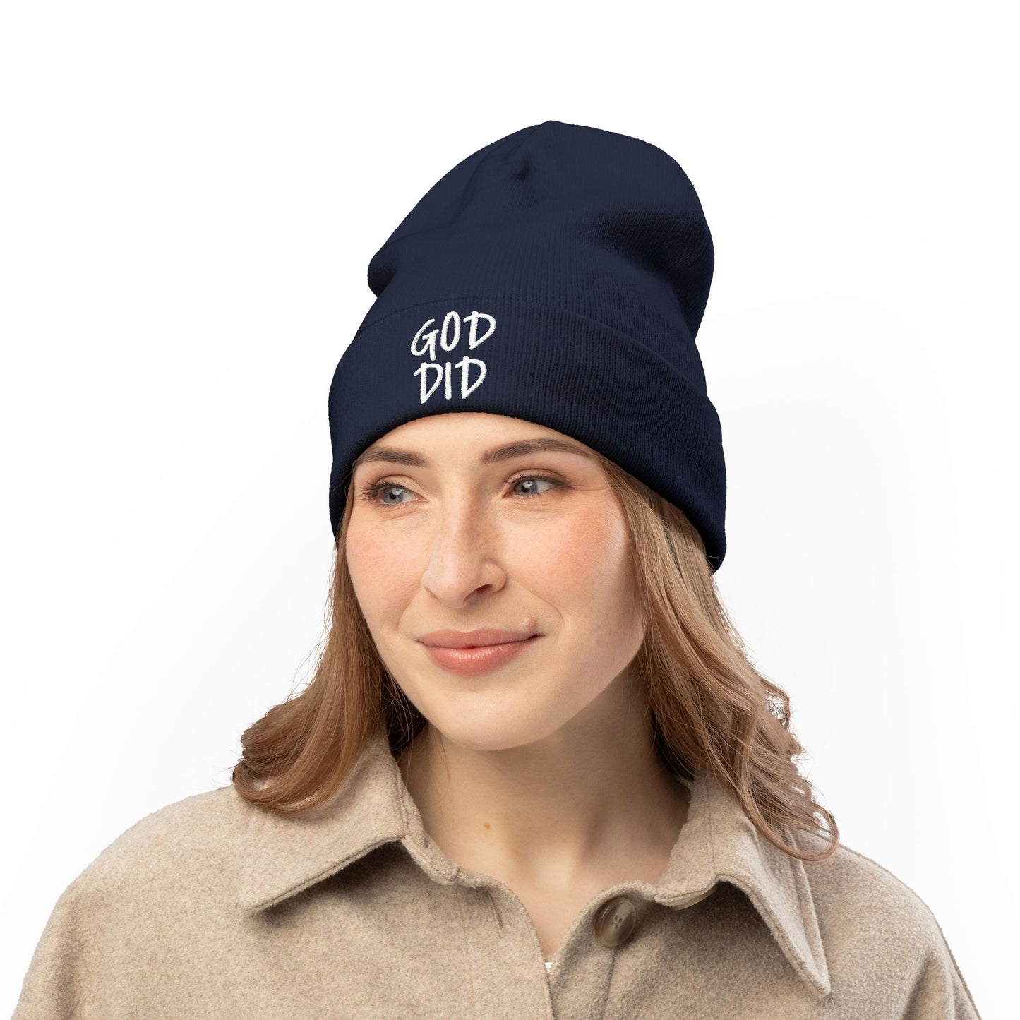 GOD DID - Knit Beanie (Embroidered)