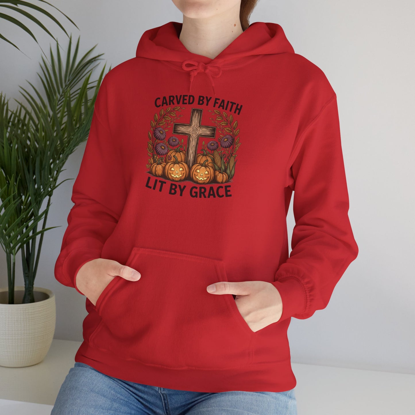 Carved by Faith Lit by Grace Shirt - Faith-Inspired Fall Hoodie