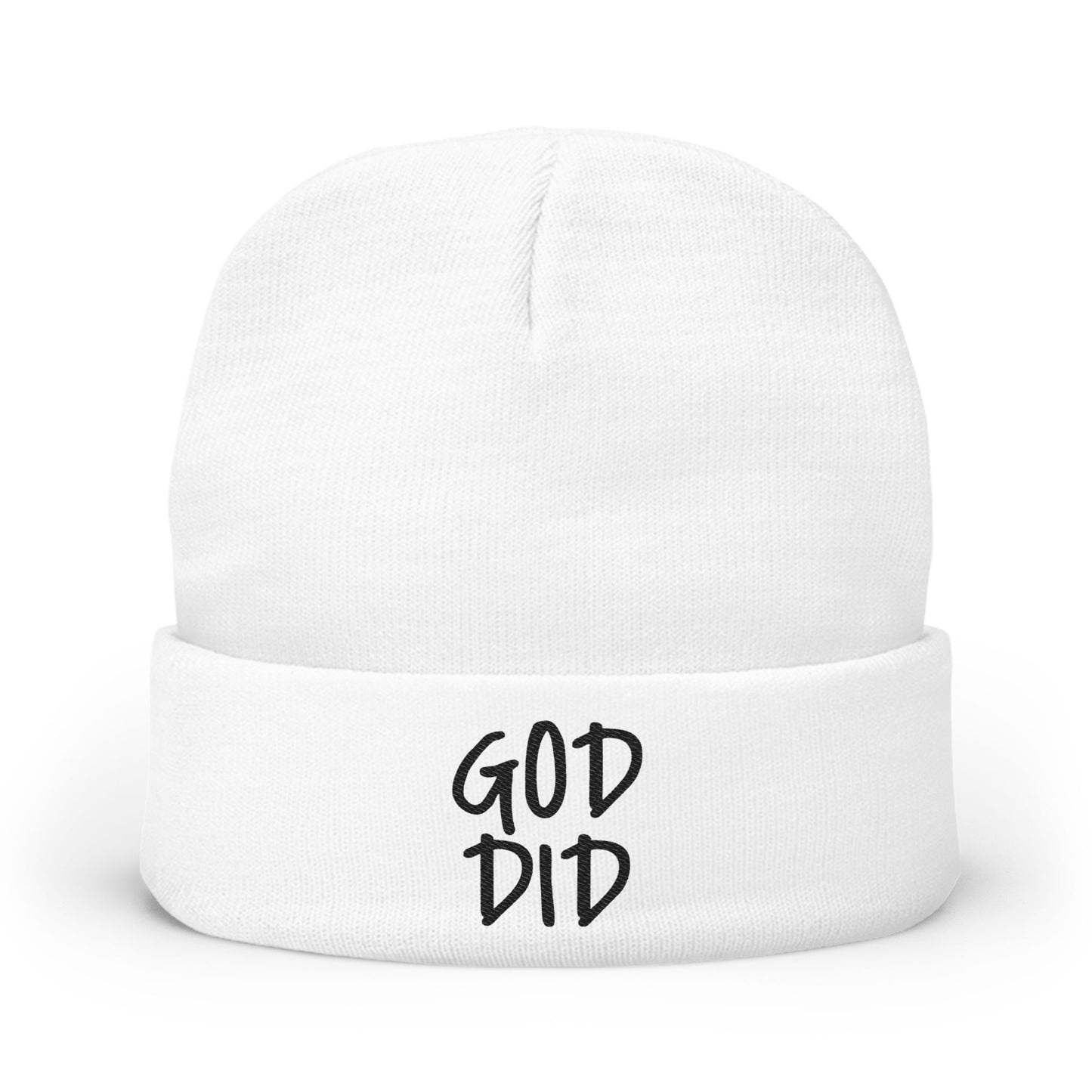 GOD DID - Knit Beanie (Embroidered)
