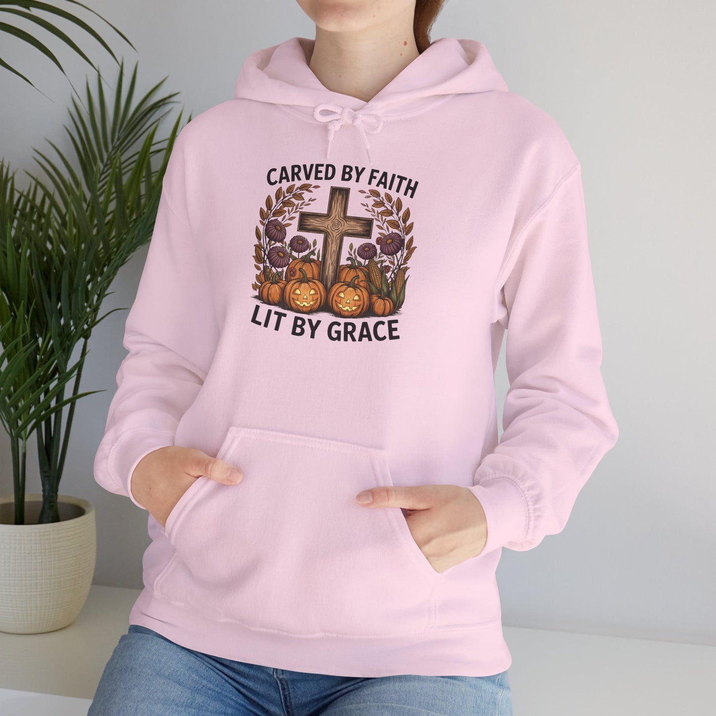 Carved by Faith Lit by Grace Shirt - Faith-Inspired Fall Hoodie