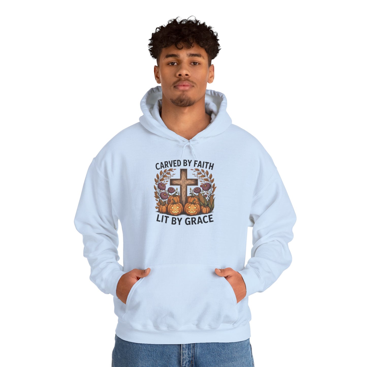 Carved by Faith Lit by Grace Shirt - Faith-Inspired Fall Hoodie