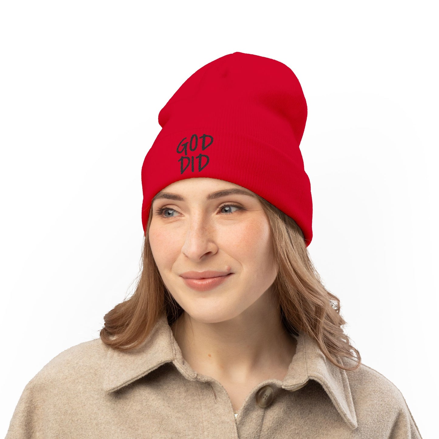 GOD DID - Knit Beanie (Embroidered)