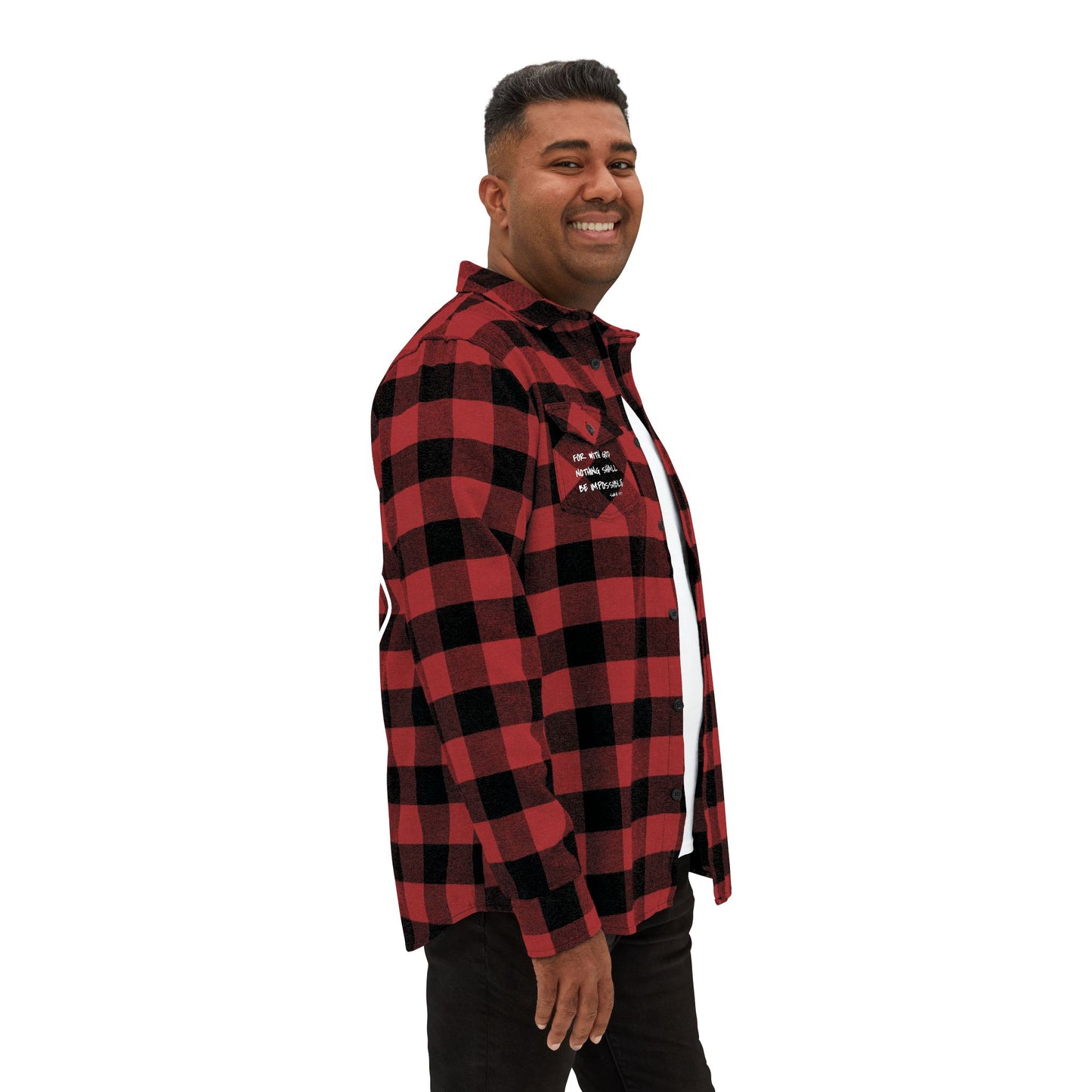 GOD DID - Flannel Faith Based Shirt