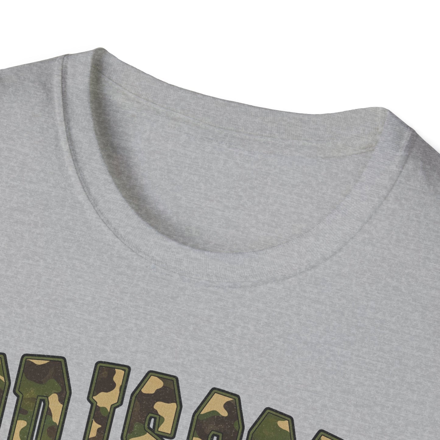 God is Good Faith Based Softstyle T-Shirt (Camo Lettering)