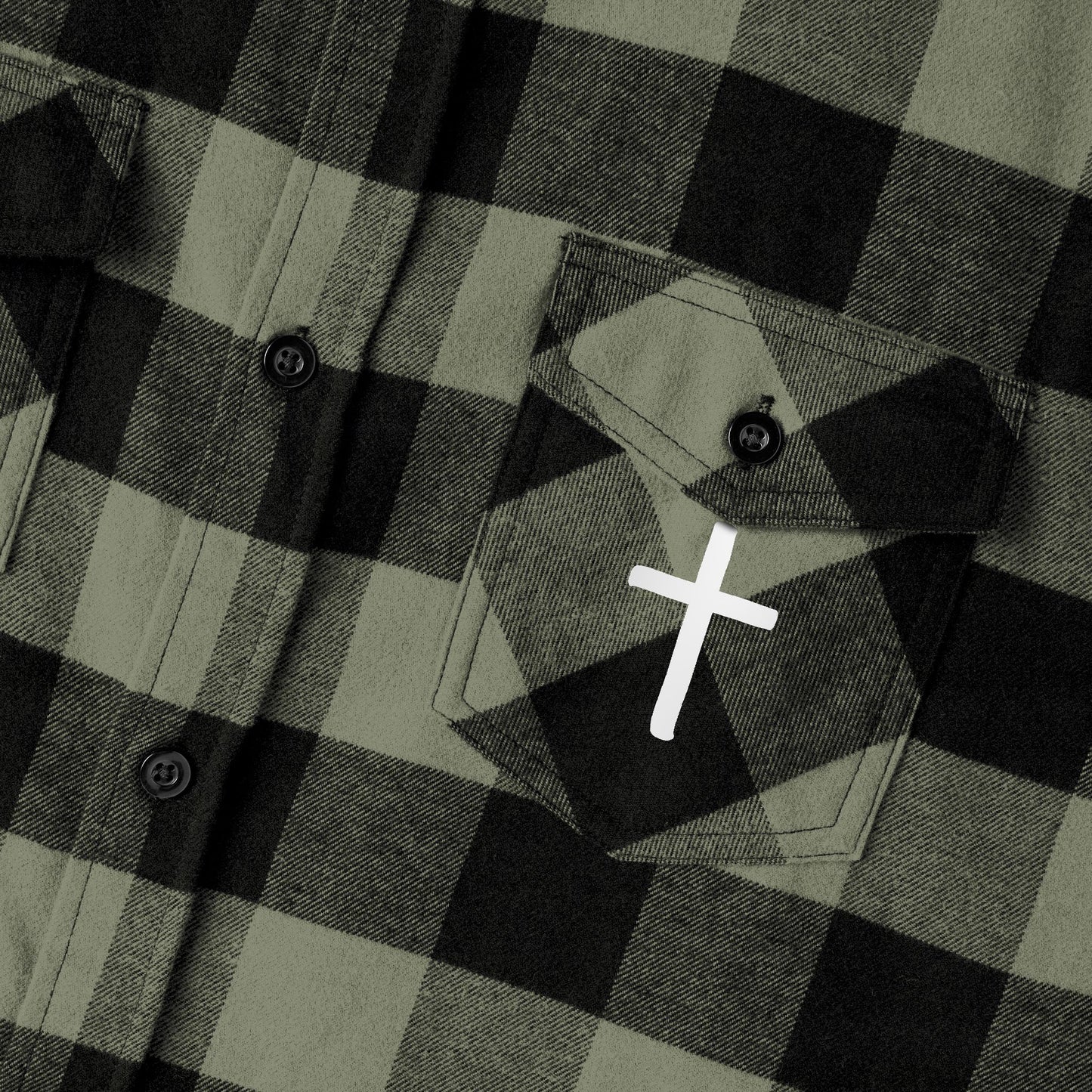 GOD DID - Flannel Faith Based Shirt