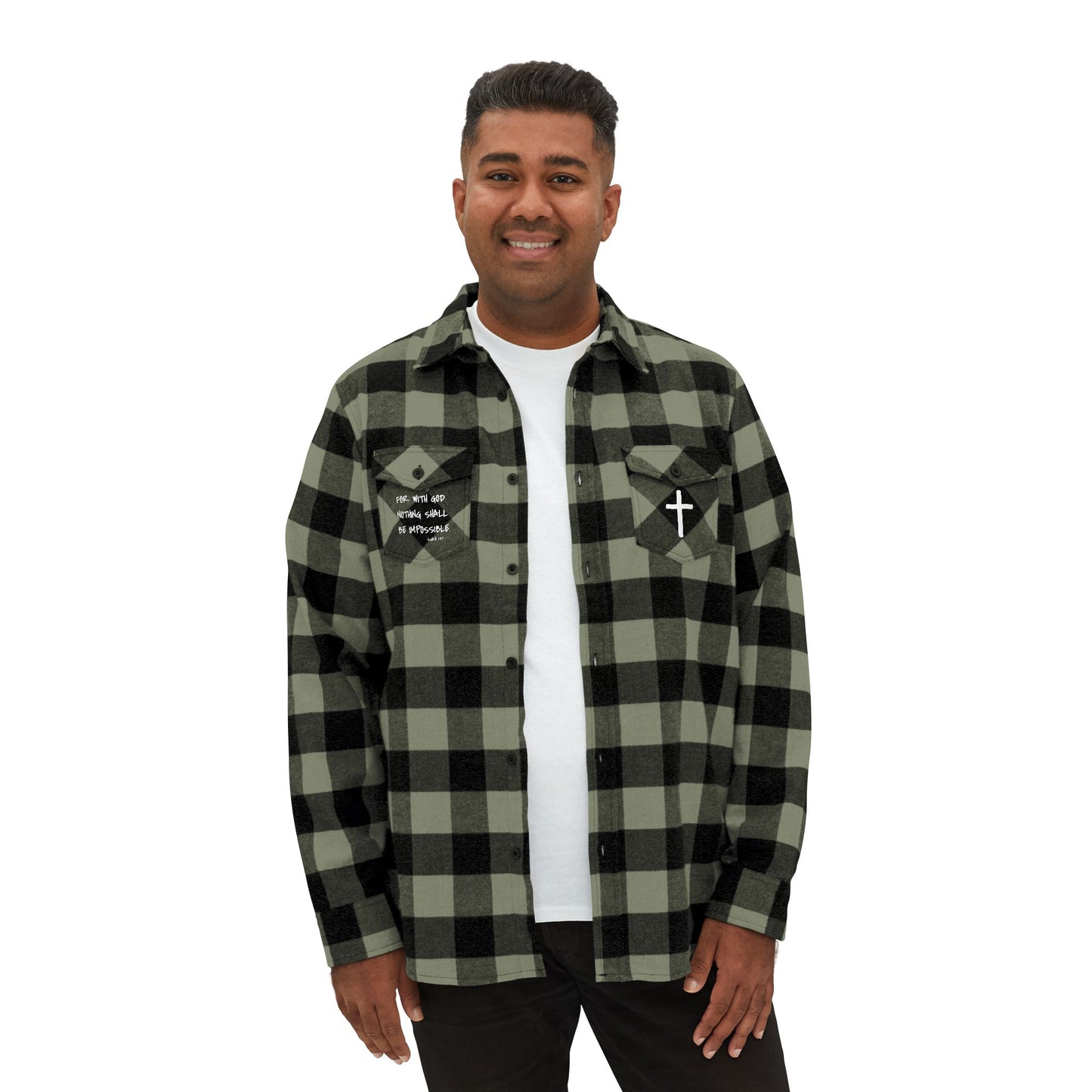 GOD DID - Flannel Faith Based Shirt