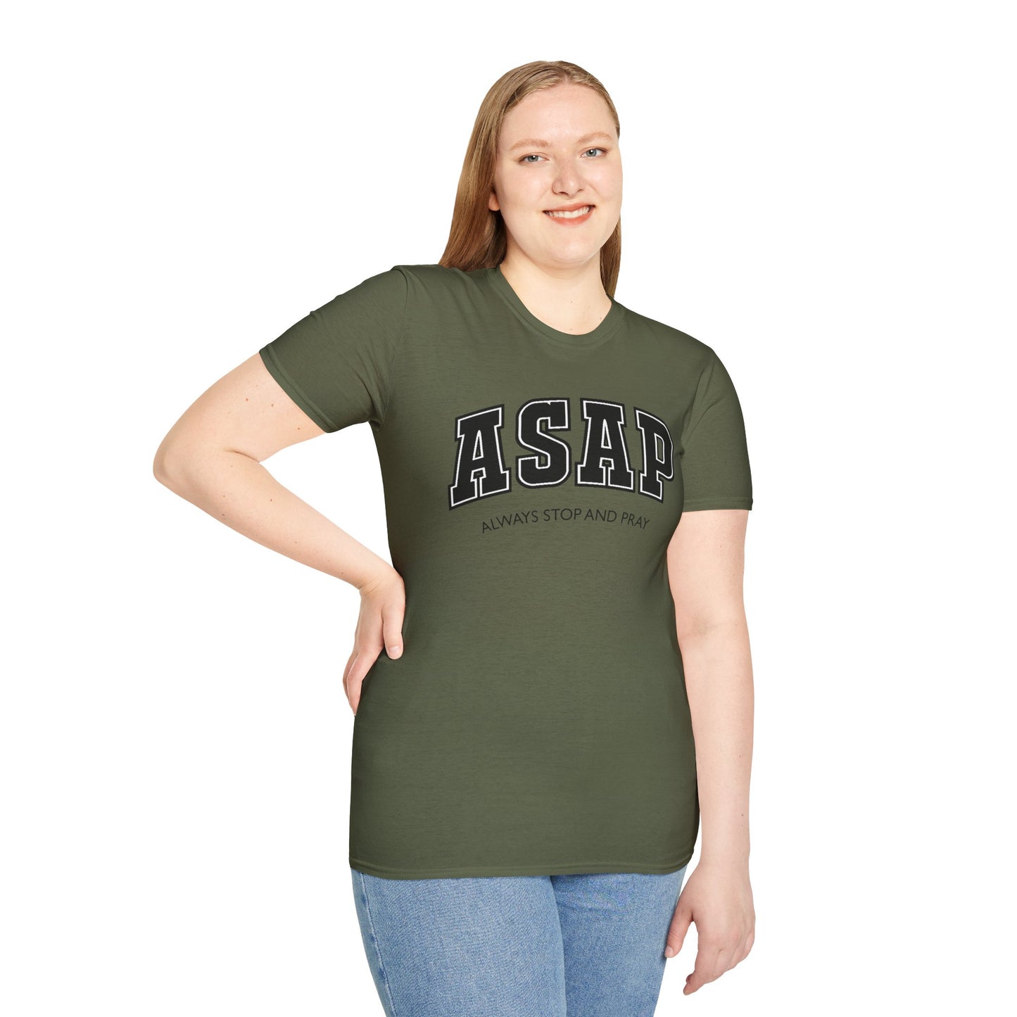 ASAP - Always Stop and Pray Softstyle Faith Based T-Shirt