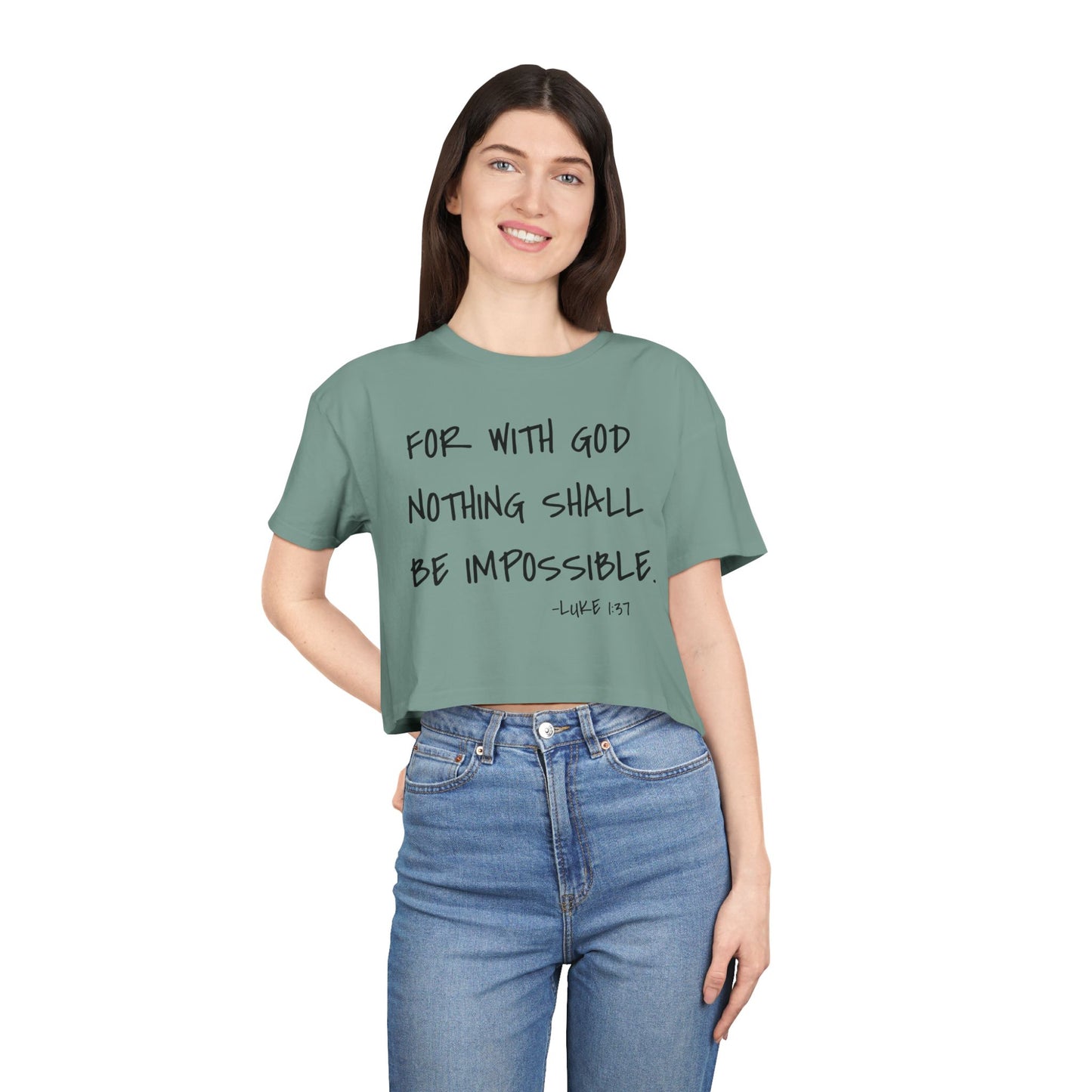 GOD DID - Women's Crop Tee