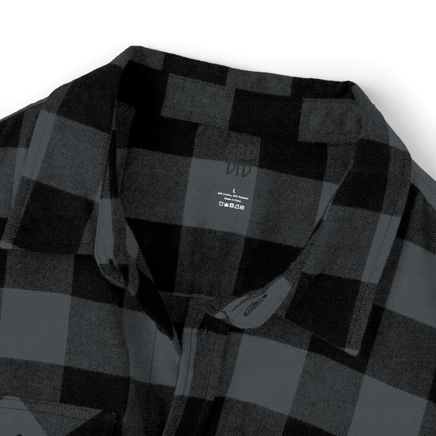 GOD DID - Flannel Faith Based Shirt
