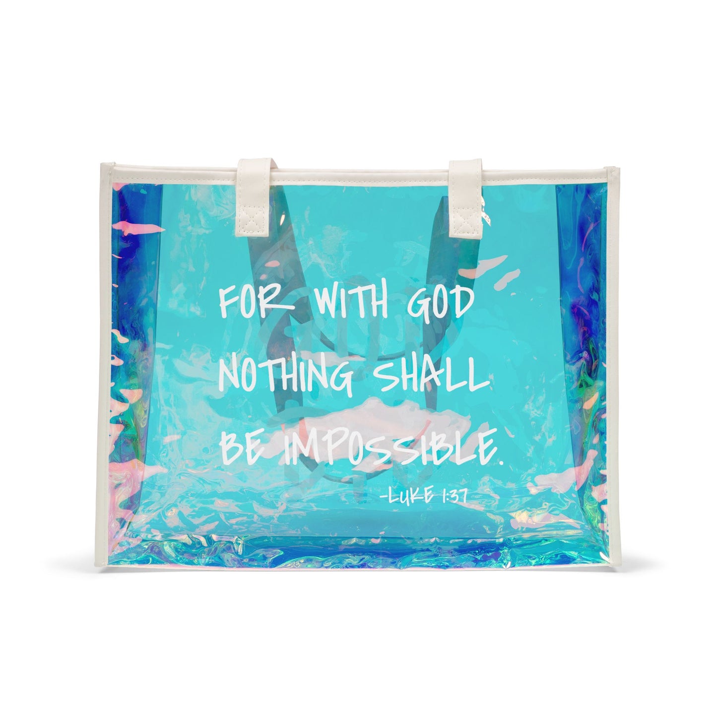 GOD DID - Beach Holographic Tote Bag