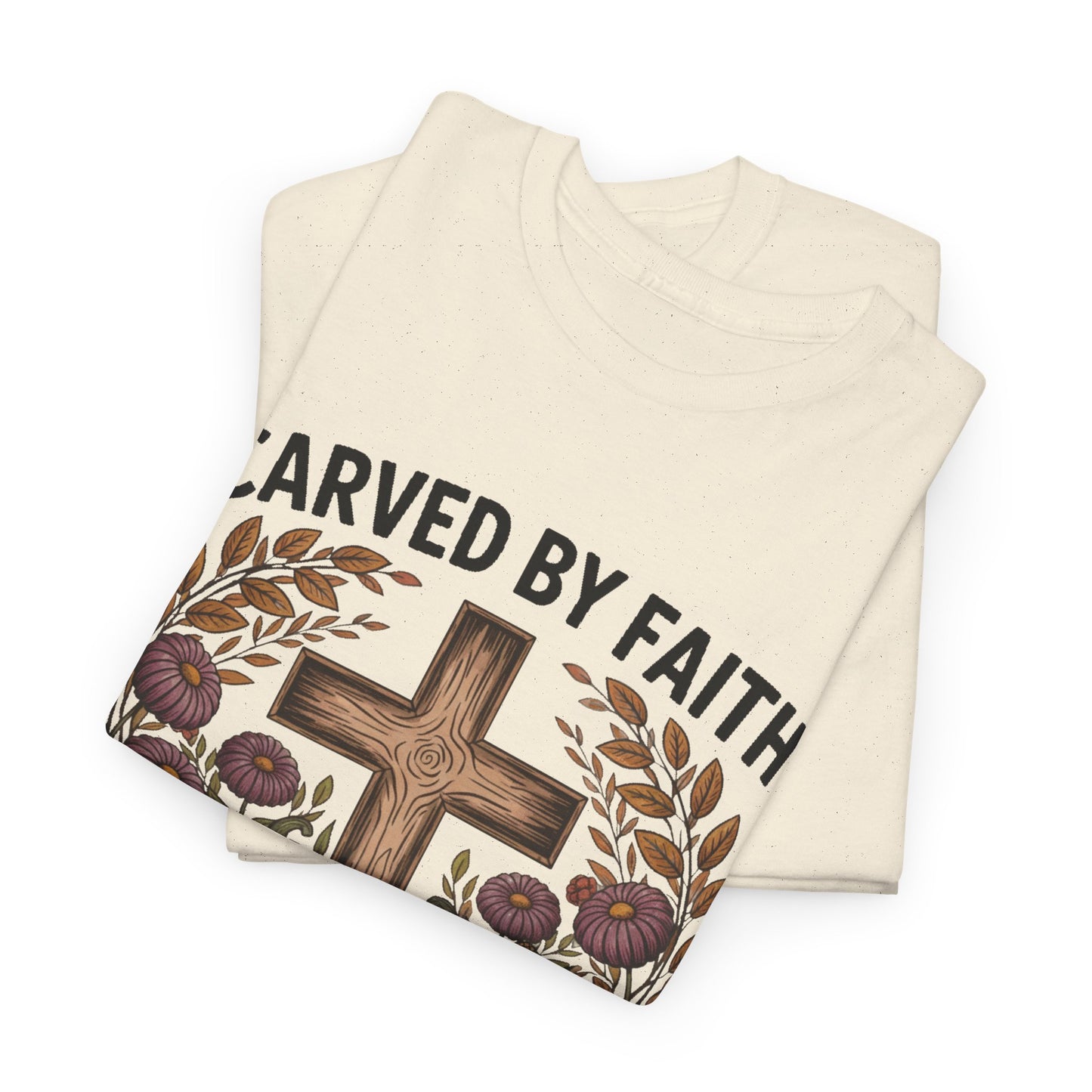 Carved by Faith Lit by Grace T- Shirt - Faith-Inspired Fall T-Shirt