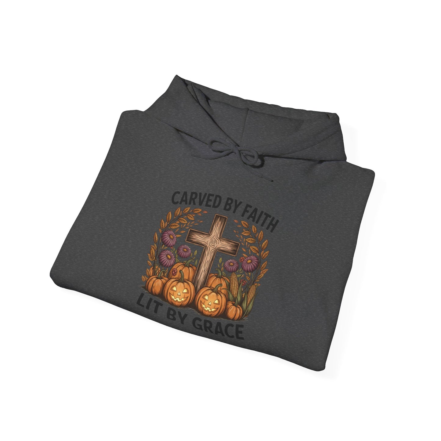 Carved by Faith Lit by Grace Shirt - Faith-Inspired Fall Hoodie