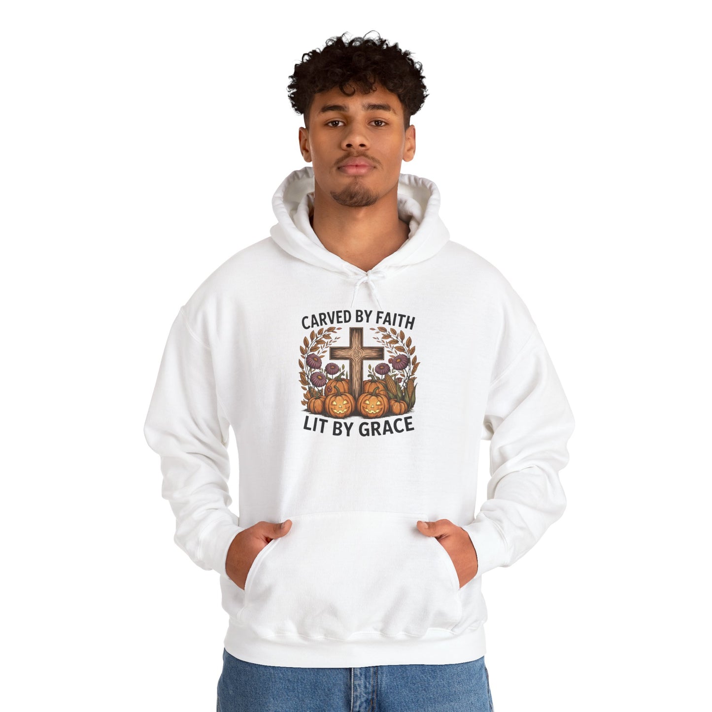 Carved by Faith Lit by Grace Shirt - Faith-Inspired Fall Hoodie