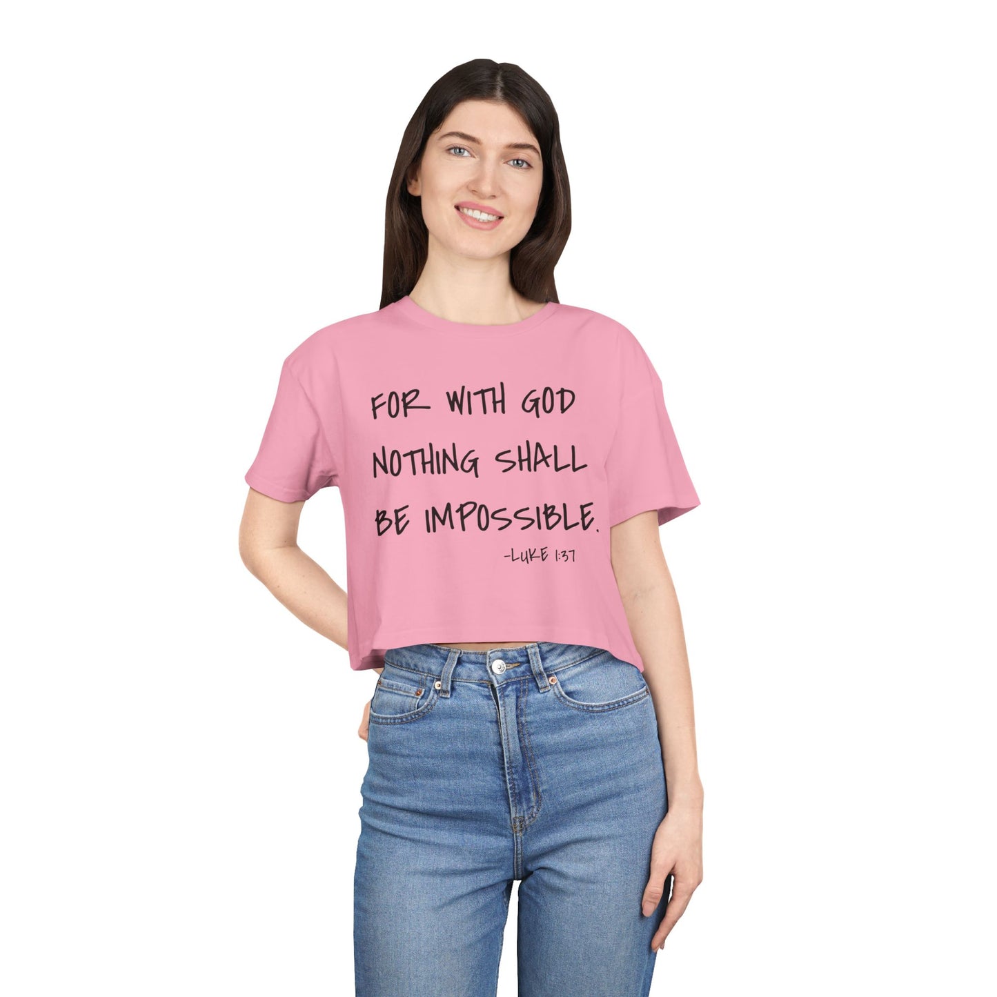 GOD DID - Women's Crop Tee