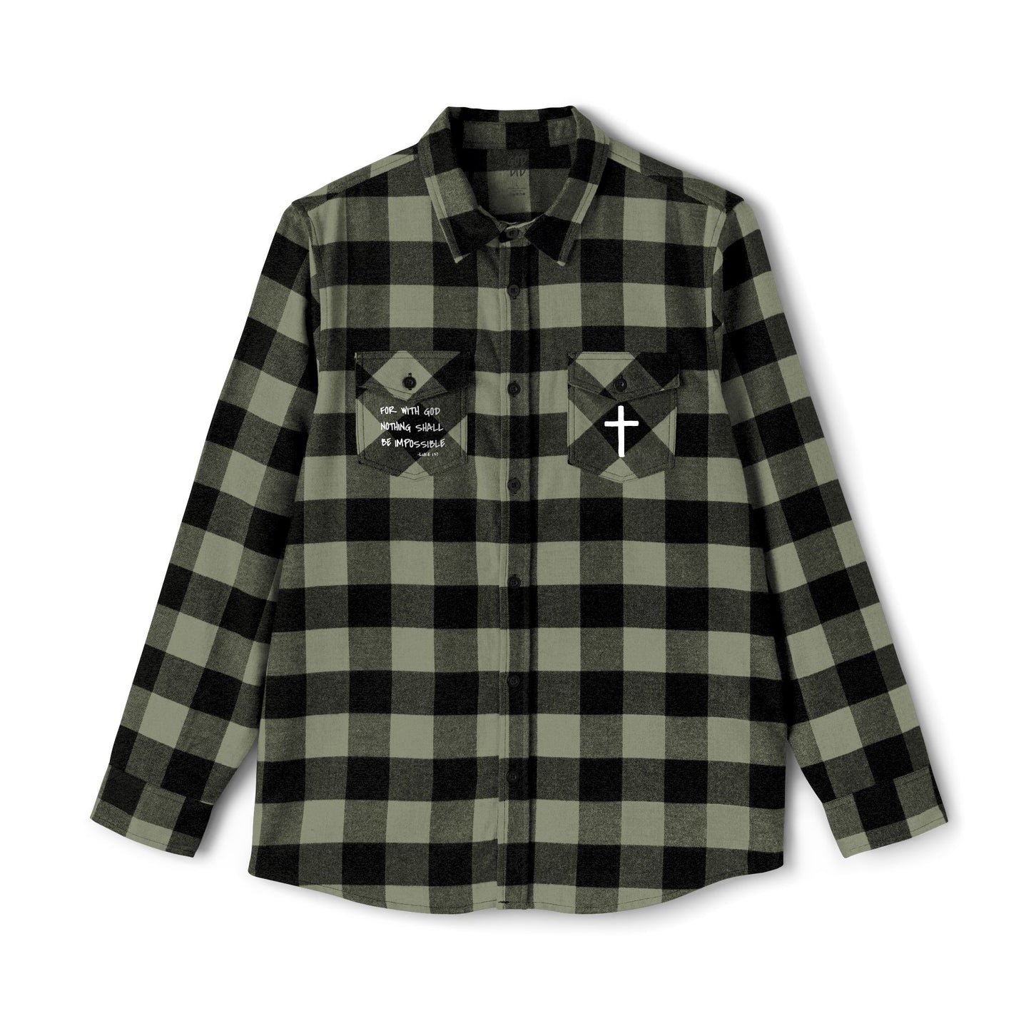 GOD DID - Flannel Faith Based Shirt