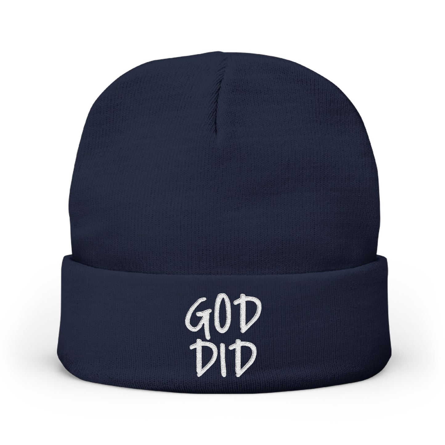 GOD DID - Knit Beanie (Embroidered)