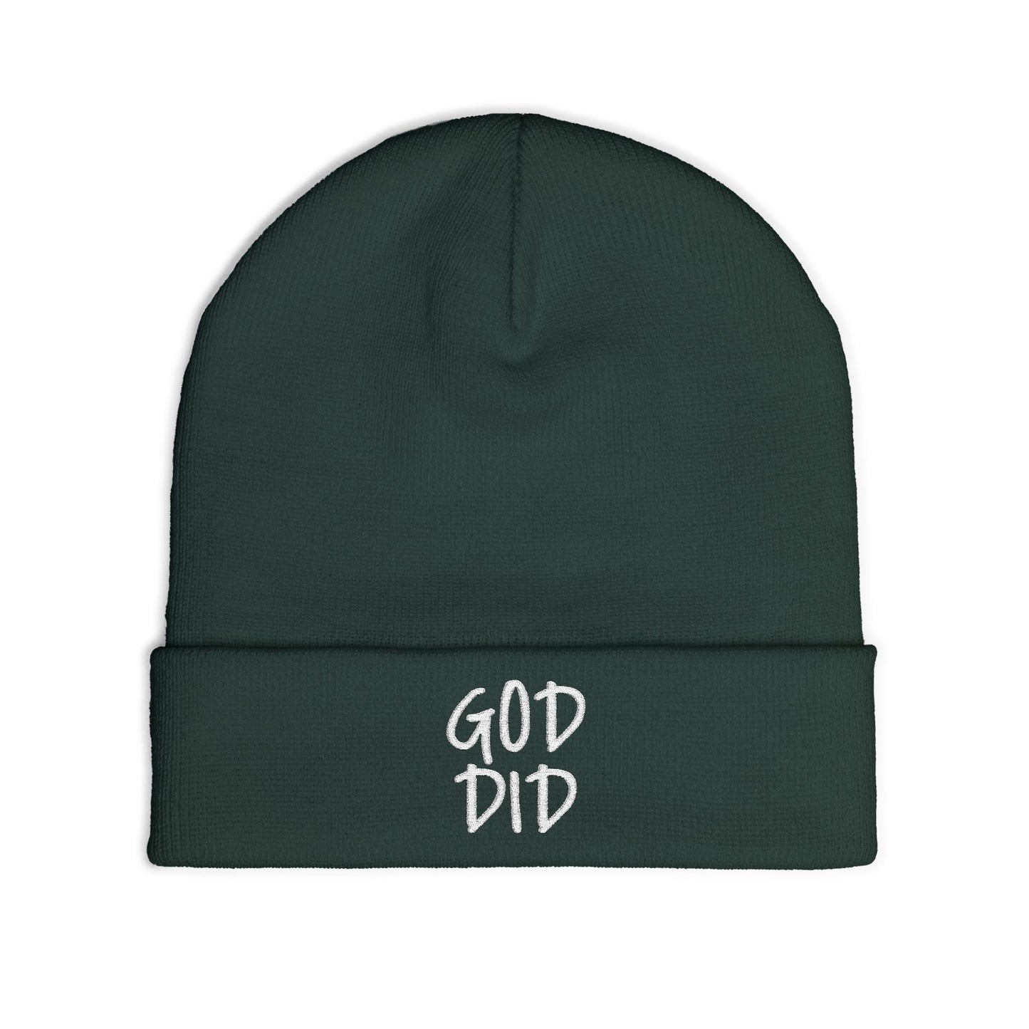 GOD DID - Knit Beanie (Embroidered)