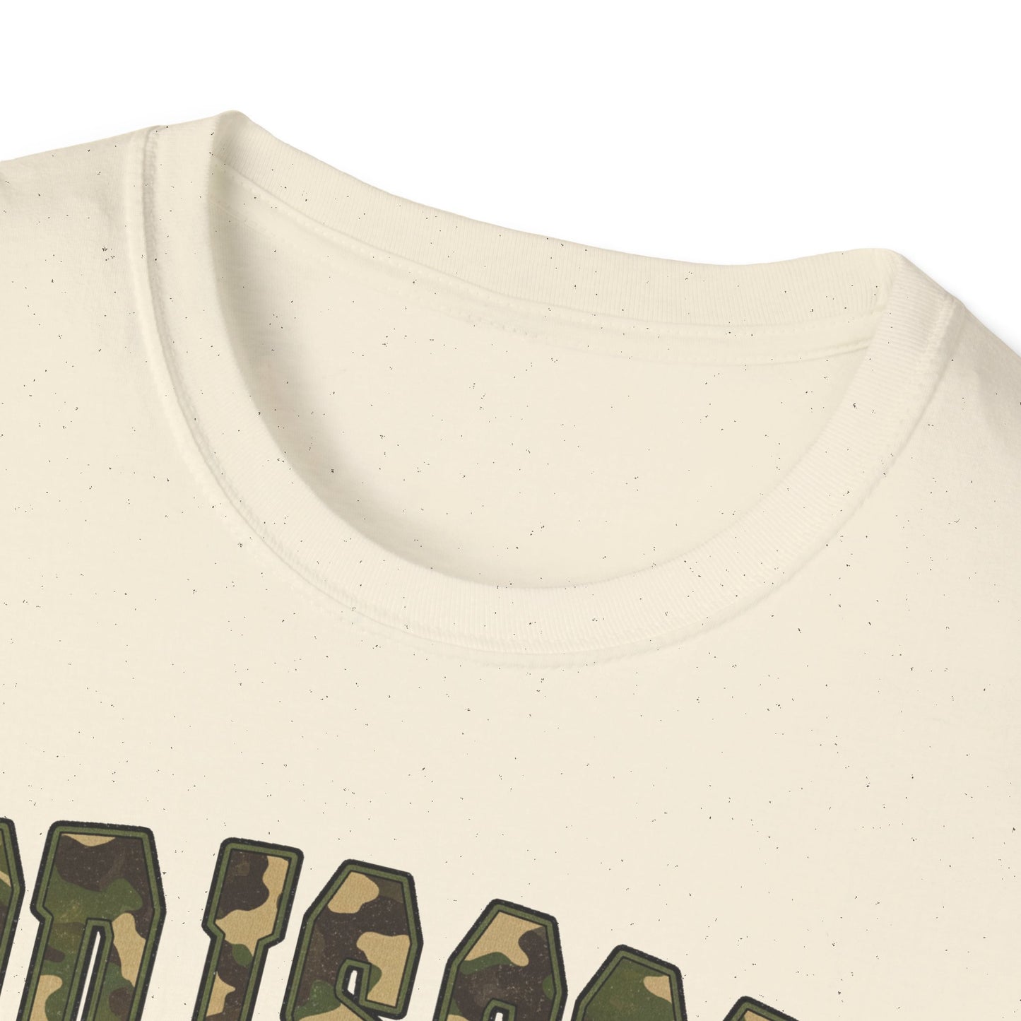 God is Good Faith Based Softstyle T-Shirt (Camo Lettering)