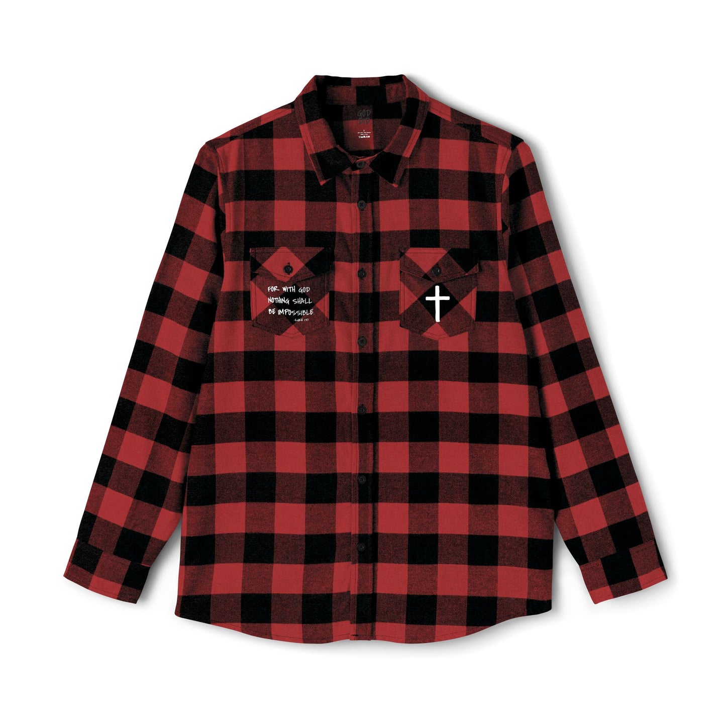 GOD DID - Flannel Faith Based Shirt