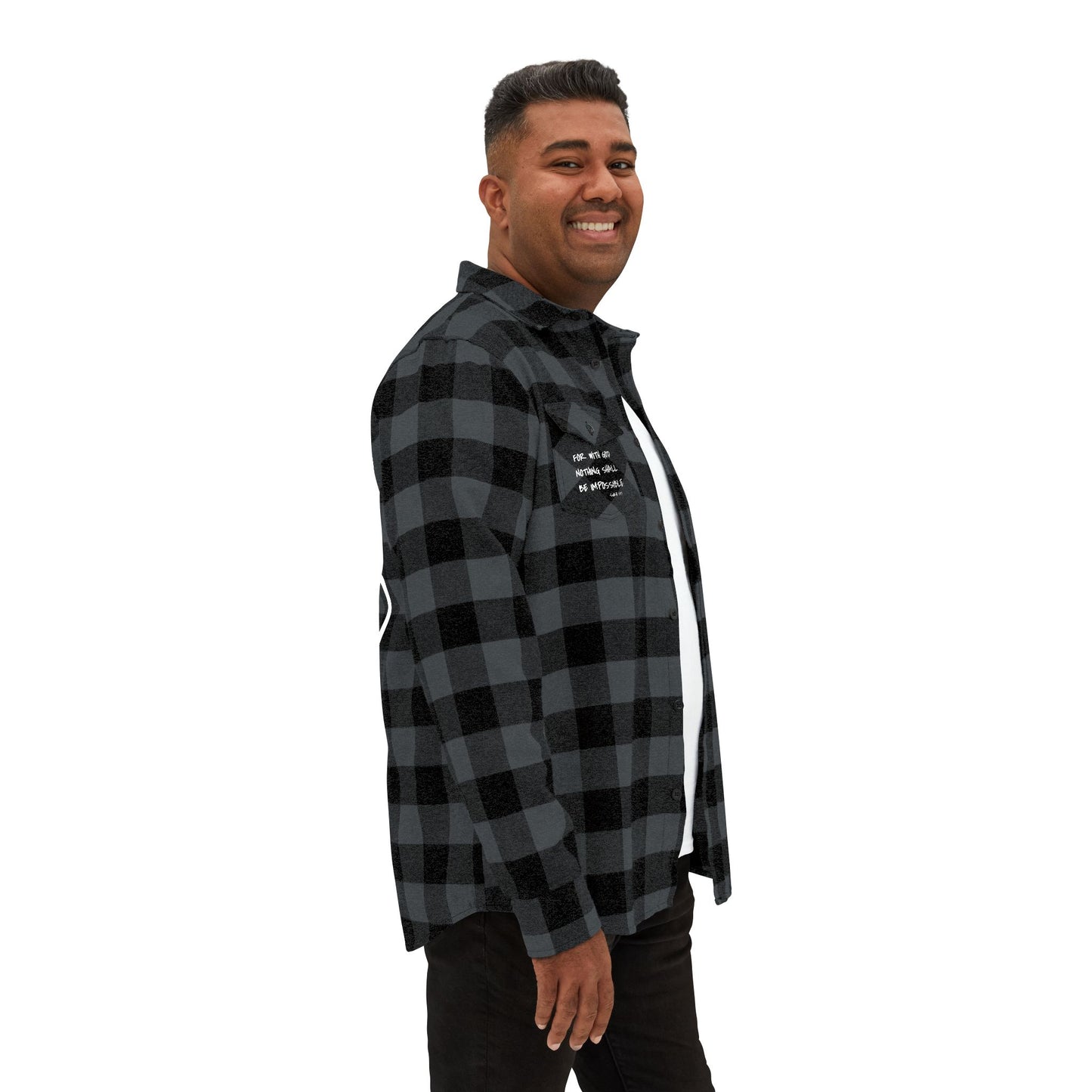GOD DID - Flannel Faith Based Shirt