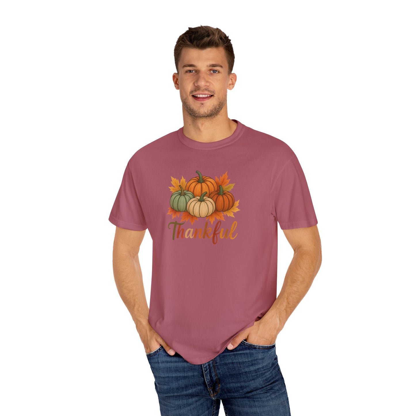 Thankful Pumpkin Patch T-shirt, Fall Leaves, Thanksgiving Tee, Autumn Vibes
